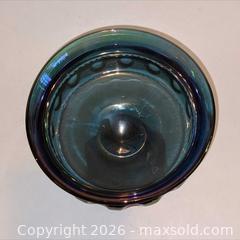 MaxSold Auction: Indiana Glass Vintage Iridescent Blue Glass Compote, Kings Crown Thumbprint - Newport (Pennsylvania, USA) SELLER MANAGED Downsizing Online Auction - North 5th Street