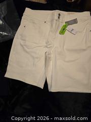MaxSold Auction: Lane Bryant Women's Plus Size 18 White Denim Bermuda Shorts - Newport (Pennsylvania, USA) SELLER MANAGED Downsizing Online Auction - North 5th Street