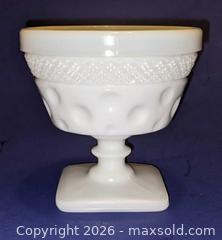 MaxSold Auction: McGee Glass, Nine Milk Glass Tall Sherbet / Champagne glasses. - Newport (Pennsylvania, USA) SELLER MANAGED Downsizing Online Auction - North 5th Street