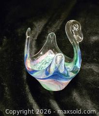 MaxSold Auction: Murano Crystal Small Bowl/Paperweight Figurine, Clear/Blue/Green/Pink - Newport (Pennsylvania, USA) SELLER MANAGED Downsizing Online Auction - North 5th Street