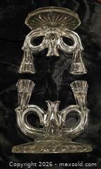 MaxSold Auction: Pair of Clear Crystal / Glass Two-Arm Candelabra - Newport (Pennsylvania, USA) SELLER MANAGED Downsizing Online Auction - North 5th Street