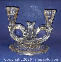 MaxSold Auction: Pair of Clear Crystal / Glass Two-Arm Candelabra - Newport (Pennsylvania, USA) SELLER MANAGED Downsizing Online Auction - North 5th Street