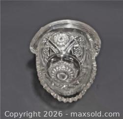 MaxSold Auction: Small Clear Pressed Glass Decorative Basket, Starburst Pattern - Newport (Pennsylvania, USA) SELLER MANAGED Downsizing Online Auction - North 5th Street