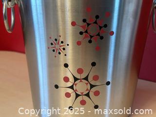 MaxSold Auction: Mid-Century Style Stainless Steel Ice Bucket – Atomic Design – December Home - London (Ontario, Canada) PARTNER MANAGED Downsizing Online Auction - Trillium Cresent