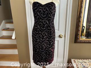 MaxSold Auction: Vanna White Original Dark Purple Velvet Embroidered Cocktail Dress – Women’s US 6–8 - London (Ontario, Canada) PARTNER MANAGED Downsizing Online Auction - Trillium Cresent
