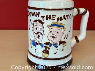 MaxSold Auction: Vintage Ceramic Beer Stein Mug – “Down the Hatch” – Made in Japan - London (Ontario, Canada) PARTNER MANAGED Downsizing Online Auction - Trillium Cresent