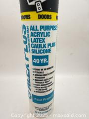 MaxSold Auction: 3 Pieces DAP Alex Plus All Purpose White Acrylic Latex Caulk Plus Silicone 40 Year  - Norfolk (Ontario, Canada) SELLER MANAGED Commercial Liquidation Online Auction - Robinson Street