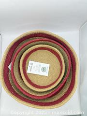 MaxSold Auction: Alkaso 3 Piece Set Jute Baskets 100% Natural Fiber - Norfolk (Ontario, Canada) SELLER MANAGED Commercial Liquidation Online Auction - Robinson Street