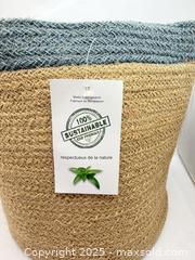 MaxSold Auction: Alkaso Jute Basket 100% Natural Fiber  - Norfolk (Ontario, Canada) SELLER MANAGED Commercial Liquidation Online Auction - Robinson Street