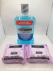 MaxSold Auction: Listerine Ultraclean Stain Protection And 2 Pieces Equate Facial Cleansing Wipes - Norfolk (Ontario, Canada) SELLER MANAGED Commercial Liquidation Online Auction - Robinson Street