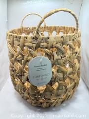 MaxSold Auction: Threshold Hand Crafted Woven Basket 12-3/16” H x 10” W x 10” D - Norfolk (Ontario, Canada) SELLER MANAGED Commercial Liquidation Online Auction - Robinson Street