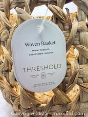 MaxSold Auction: Threshold Hand Crafted Woven Basket 12-3/16” H x 10” W x 10” D - Norfolk (Ontario, Canada) SELLER MANAGED Commercial Liquidation Online Auction - Robinson Street