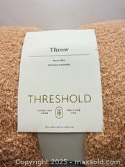 MaxSold Auction: Threshold Reversible Plush Throw 50”x60” - Norfolk (Ontario, Canada) SELLER MANAGED Commercial Liquidation Online Auction - Robinson Street