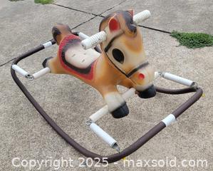 MaxSold Auction: 1950&#39;s Blow Mold Horse Rocking Horse Small Children&#39;s Toy - East Cocalico Township (Pennsylvania, USA) SELLER MANAGED Downsizing Online Auction - Stevens Road