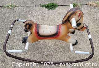 MaxSold Auction: 1950&#39;s Blow Mold Horse Rocking Horse Small Children&#39;s Toy - East Cocalico Township (Pennsylvania, USA) SELLER MANAGED Downsizing Online Auction - Stevens Road