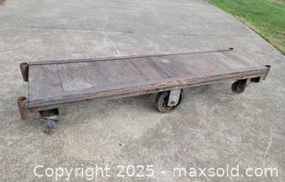 MaxSold Auction: Antique Wood &#38; Metal Railroad/ Factory  Cart - East Cocalico Township (Pennsylvania, USA) SELLER MANAGED Downsizing Online Auction - Stevens Road