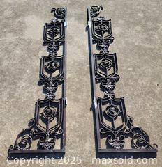 MaxSold Auction: Iron Ornamental Gate Brackets (2) Garden Outdoor Decor  - East Cocalico Township (Pennsylvania, USA) SELLER MANAGED Downsizing Online Auction - Stevens Road