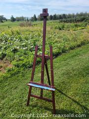 MaxSold Auction: Large Adjustable Wooden Easel by Viswin - East Cocalico Township (Pennsylvania, USA) SELLER MANAGED Downsizing Online Auction - Stevens Road