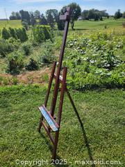MaxSold Auction: Large Adjustable Wooden Easel by Viswin - East Cocalico Township (Pennsylvania, USA) SELLER MANAGED Downsizing Online Auction - Stevens Road