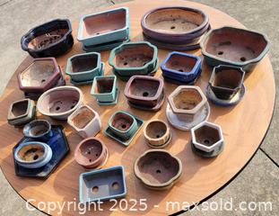MaxSold Auction: Large Lot of Bonsai Tree Pots  - East Cocalico Township (Pennsylvania, USA) SELLER MANAGED Downsizing Online Auction - Stevens Road