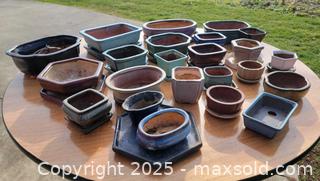 MaxSold Auction: Large Lot of Bonsai Tree Pots  - East Cocalico Township (Pennsylvania, USA) SELLER MANAGED Downsizing Online Auction - Stevens Road