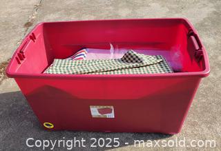 MaxSold Auction: Large Tub of Various Sewing Fabric - East Cocalico Township (Pennsylvania, USA) SELLER MANAGED Downsizing Online Auction - Stevens Road