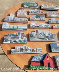 MaxSold Auction: Lot of Wooden Shelf Sitters Collectible Historic Locations  - East Cocalico Township (Pennsylvania, USA) SELLER MANAGED Downsizing Online Auction - Stevens Road