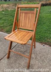 MaxSold Auction: Mid-Century Folding Wooden Slatted Chair - East Cocalico Township (Pennsylvania, USA) SELLER MANAGED Downsizing Online Auction - Stevens Road