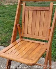 MaxSold Auction: Mid-Century Folding Wooden Slatted Chair - East Cocalico Township (Pennsylvania, USA) SELLER MANAGED Downsizing Online Auction - Stevens Road