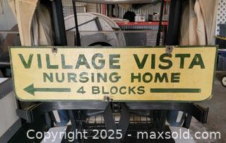 MaxSold Auction: Old Metal Hand Painted Village Vista Nursing Home Sign Lancaster, Pa - East Cocalico Township (Pennsylvania, USA) SELLER MANAGED Downsizing Online Auction - Stevens Road