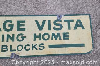 MaxSold Auction: Old Metal Hand Painted Village Vista Nursing Home Sign Lancaster, Pa - East Cocalico Township (Pennsylvania, USA) SELLER MANAGED Downsizing Online Auction - Stevens Road