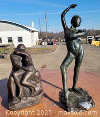 MaxSold Auction: Resin Statues (2) &#34;The Kiss&#34; by Rodin &#38; &#34;Spanish Dancer&#34; by Edgar Degas  - East Cocalico Township (Pennsylvania, USA) SELLER MANAGED Downsizing Online Auction - Stevens Road