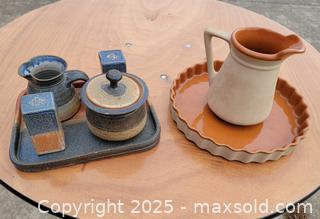 MaxSold Auction: Stoneware Lot (Pitchers, Salt &#38; Pepper Shakers, Trays)  - East Cocalico Township (Pennsylvania, USA) SELLER MANAGED Downsizing Online Auction - Stevens Road