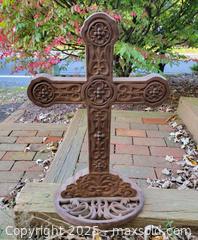 MaxSold Auction: Vintage Cast Iron Free Standing Celtic Cross - East Cocalico Township (Pennsylvania, USA) SELLER MANAGED Downsizing Online Auction - Stevens Road