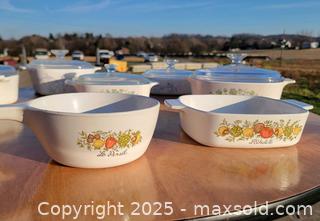 MaxSold Auction: Vintage Corelle Corningware Baking Lot (8) - East Cocalico Township (Pennsylvania, USA) SELLER MANAGED Downsizing Online Auction - Stevens Road