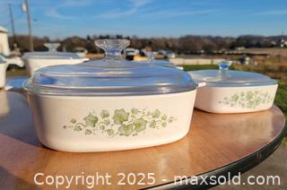 MaxSold Auction: Vintage Corelle Corningware Baking Lot (8) - East Cocalico Township (Pennsylvania, USA) SELLER MANAGED Downsizing Online Auction - Stevens Road