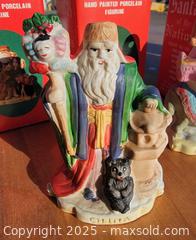 MaxSold Auction: Vintage Hand Painted Porcelain Santa&#39;s of the Nation&#39;s Figure Set (6)  - East Cocalico Township (Pennsylvania, USA) SELLER MANAGED Downsizing Online Auction - Stevens Road