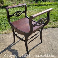 MaxSold Auction: Vintage Mahogany Saddle Chair - East Cocalico Township (Pennsylvania, USA) SELLER MANAGED Downsizing Online Auction - Stevens Road