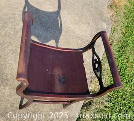 MaxSold Auction: Vintage Mahogany Saddle Chair - East Cocalico Township (Pennsylvania, USA) SELLER MANAGED Downsizing Online Auction - Stevens Road