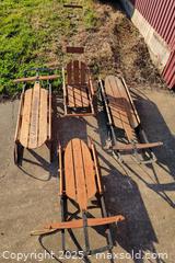 MaxSold Auction: Vintage Wooden Sled Collection (4)  - East Cocalico Township (Pennsylvania, USA) SELLER MANAGED Downsizing Online Auction - Stevens Road