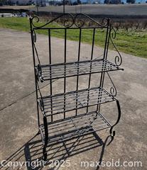 MaxSold Auction: Wrought Iron 3 Tier Folding Plant/ Bakers Rack - East Cocalico Township (Pennsylvania, USA) SELLER MANAGED Downsizing Online Auction - Stevens Road