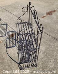 MaxSold Auction: Wrought Iron 3 Tier Folding Plant/ Bakers Rack - East Cocalico Township (Pennsylvania, USA) SELLER MANAGED Downsizing Online Auction - Stevens Road