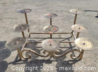 MaxSold Auction: Wrought Iron Fireplace Candelabra 9 Candle Holder - East Cocalico Township (Pennsylvania, USA) SELLER MANAGED Downsizing Online Auction - Stevens Road