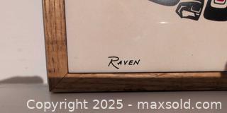 MaxSold Auction: Framed Tile 'Raven' by Clarence Mills (Signed) - Kingston (Ontario, Canada) SELLER MANAGED Downsizing Online Auction -  Sydenham Street