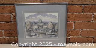 MaxSold Auction: Grace George Watercolor of Kingston City Hall & Confederation Basin - Kingston (Ontario, Canada) SELLER MANAGED Downsizing Online Auction -  Sydenham Street