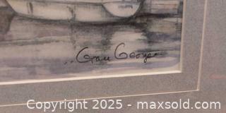 MaxSold Auction: Grace George Watercolor of Kingston City Hall & Confederation Basin - Kingston (Ontario, Canada) SELLER MANAGED Downsizing Online Auction -  Sydenham Street
