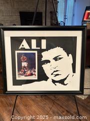MaxSold Auction: Muhammad Ali Signed Print!!!!  Wow!  Professionally framed and comes with Certificate of Authenticity.   - Otonabee-South Monaghan (Ontario, Canada) SELLER MANAGED Downsizing Online Auction - Dougall Drive