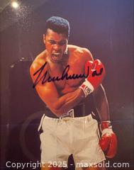 MaxSold Auction: Muhammad Ali Signed Print!!!!  Wow!  Professionally framed and comes with Certificate of Authenticity.   - Otonabee-South Monaghan (Ontario, Canada) SELLER MANAGED Downsizing Online Auction - Dougall Drive