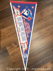 MaxSold Auction: Toronto Blue Jays 1992 AL East Division Champ's Pennant - Signed Devon White and Rob Bulter - Otonabee-South Monaghan (Ontario, Canada) SELLER MANAGED Downsizing Online Auction - Dougall Drive