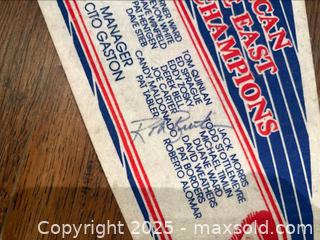 MaxSold Auction: Toronto Blue Jays 1992 AL East Division Champ's Pennant - Signed Devon White and Rob Bulter - Otonabee-South Monaghan (Ontario, Canada) SELLER MANAGED Downsizing Online Auction - Dougall Drive